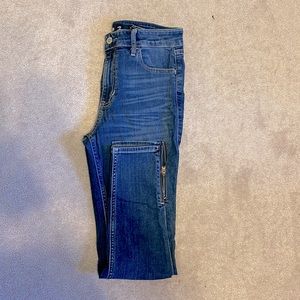 High rise cropped skinny jeans